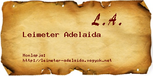 Leimeter Adelaida névjegykártya